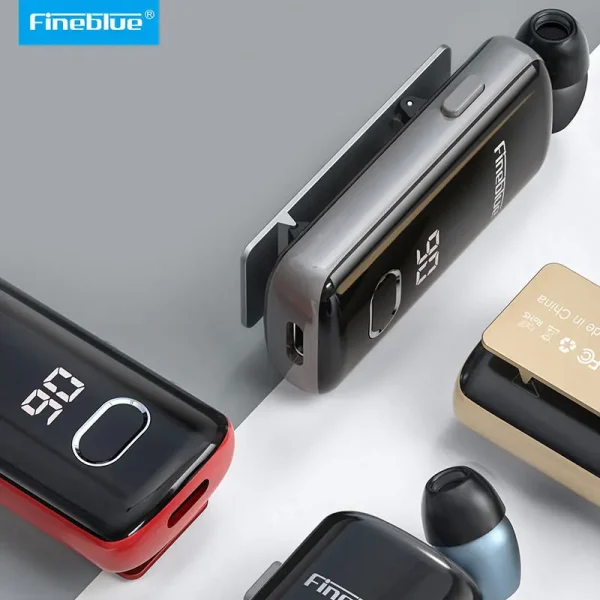 Fineblue F580 Lavalier Wireless Headphones Bluetooth 5.3 Headphones with Microphone Power Display Earbud Noise Interference Free - Image 3