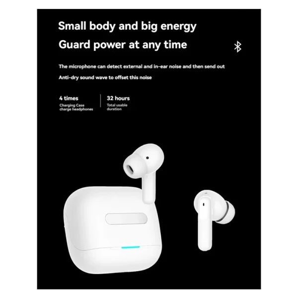 ABGZ-Wireless Bluetooth V5.3 Ear Buds Hybrid Active Noise Cancelling ENC ANC Earbuds For Laptop Pad Android/IOS Phones - Image 2