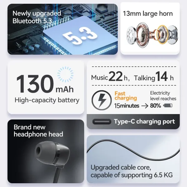 Fineblue F920 Mini Wireless Earphone Retractable Portable Bluetooth Headset Calls Remind Vibration Sport Run Gamer Headphone - Image 4