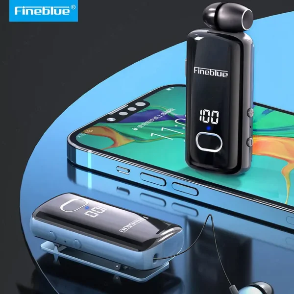 Fineblue F580 Lavalier Wireless Headphones Bluetooth 5.3 Headphones with Microphone Power Display Earbud Noise Interference Free - Image 4