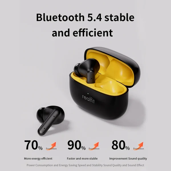 Realfit F3 ANC Active Noice Cancellation Bluetooth Earphones ENC Call HIFI Stereo Superb Bass Wireless Earbuds Sport Gaming - Image 5