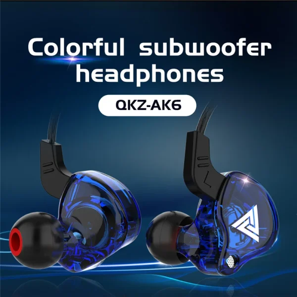 Original QKZ AK6 Copper Driver HiFi Wired Earphone 3.5MM Race Sport Headphone Bass Stereo Headset Music Earbuds In Ear With Mic - Image 4