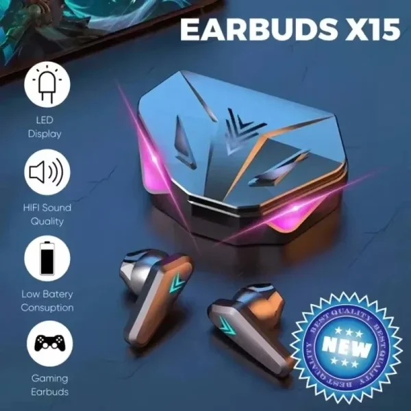 TWS X15 Low Latency Wireless Bluetooth Earphones Touch Control Stereo Wireless Bluetooth Headset in-ear Bass Game Earbuds - Image 2
