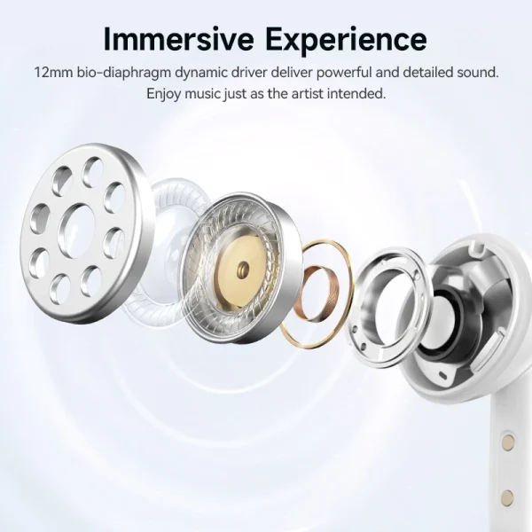 QCY Melobuds N50 ANC Bluetooth 5.4 Wireless Earphones Active Noise Cancellation 6 Mics Clear Call Earbuds Multipoint Connection - Image 5