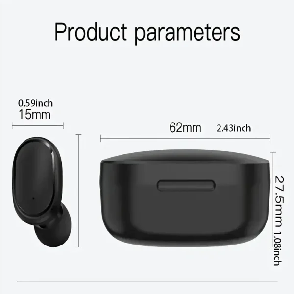 TWS E6S Wireless Bluetooth Headphones Waterproof Noise Cancelling LED Earbuds with Mic Wireless Headset Bluetooth Earphones - Image 6