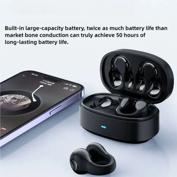 Wireless Bluetooth TWS Headset Stereo Sound Ear Clip Long Battery Life Earbuds Noise Reduction Headphone Sports Earphone - Image 3