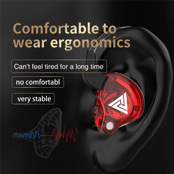Original QKZ AK6 Copper Driver HiFi Wired Earphone 3.5MM Race Sport Headphone Bass Stereo Headset Music Earbuds In Ear With Mic - Image 2