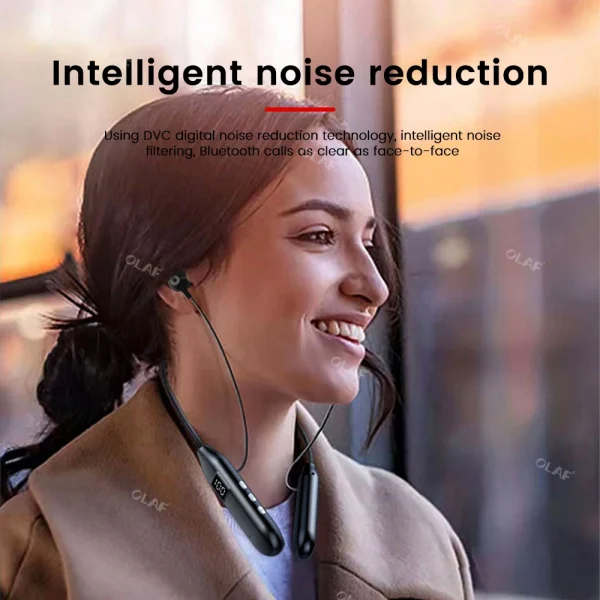 Sy8 Wireless Earphones Bluetooth 5.3 Neckband Headphones LED Super Power Waterproof Sport Magnetic Headset Handfree with Mic - Image 2