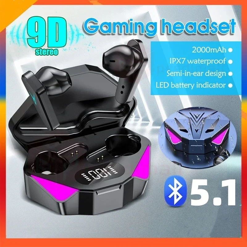 TWS X15 Low Latency Wireless Bluetooth Earphones Touch Control Stereo Wireless Bluetooth Headset in-ear Bass Game Earbuds