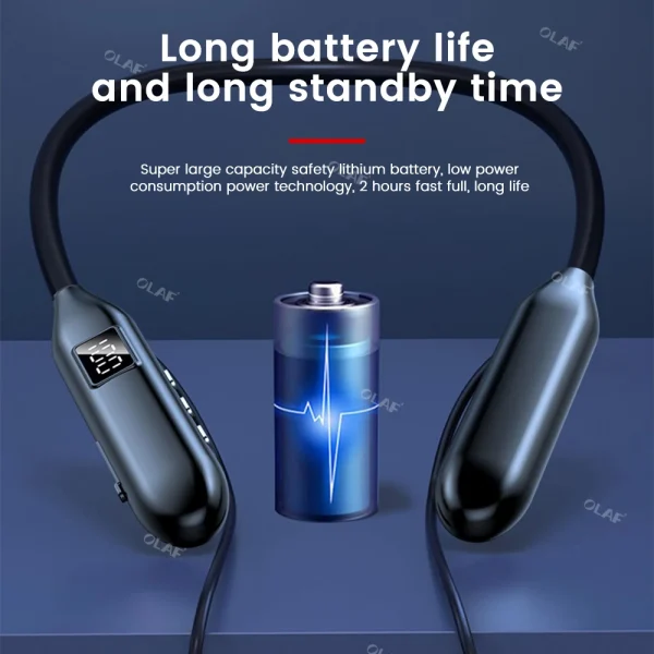 Sy8 Wireless Earphones Bluetooth 5.3 Neckband Headphones LED Super Power Waterproof Sport Magnetic Headset Handfree with Mic - Image 4