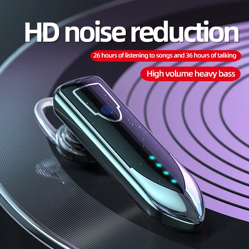 Business Earbud Long Battery Life 300mah Office Accessories Headset For Office Driving Sports Headphone Noise Reduction Touch