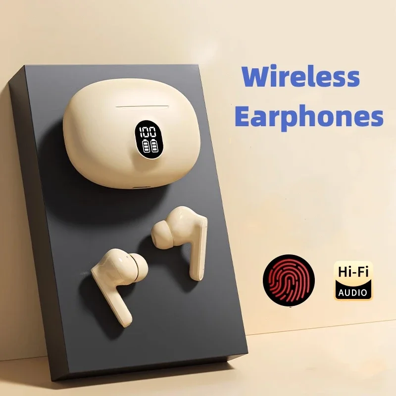 Wireless Headphone Bluetooth 5.3 Earphone ENC Earbuds LED Power Display TWS Sport Headsets with Mic for Smart Phones