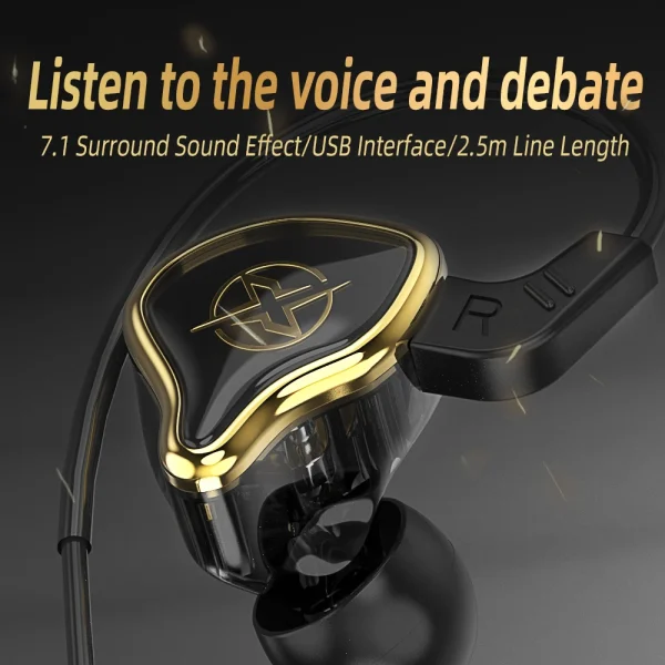 UTO1 Ares EDX Dynamic Earphones HIFI Music Sport Earbuds In Ear Earphones Sport Noise Cancelling Headset - Image 2