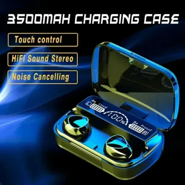 M10 Bluetooth Earphones Handfree LED Dispay Bluetooth Headphones HiFi Stereo Music Wireless Earbuds Waterproof Gaming Headset - Image 2